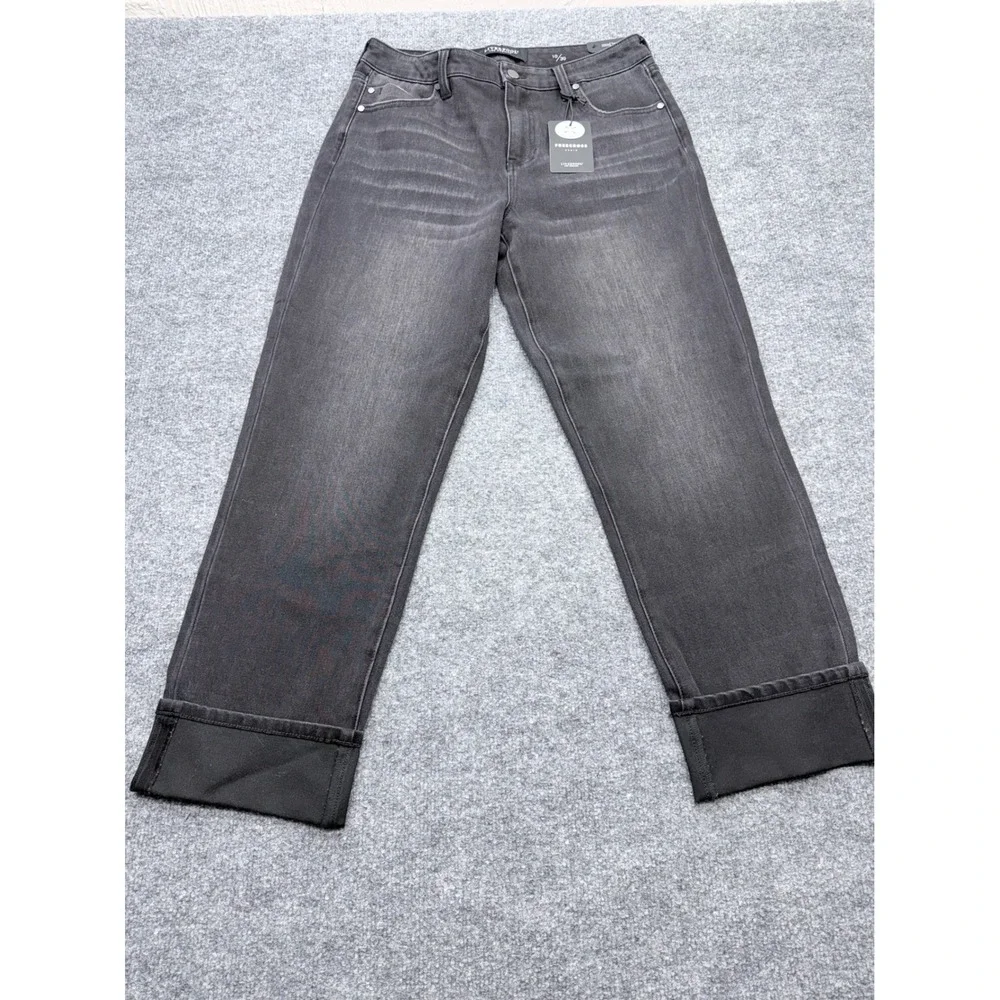 Liverpool Los Angeles The Girlfriend Jeans Washed Black Freecross Denim Size 30 - Picture 2 of 6